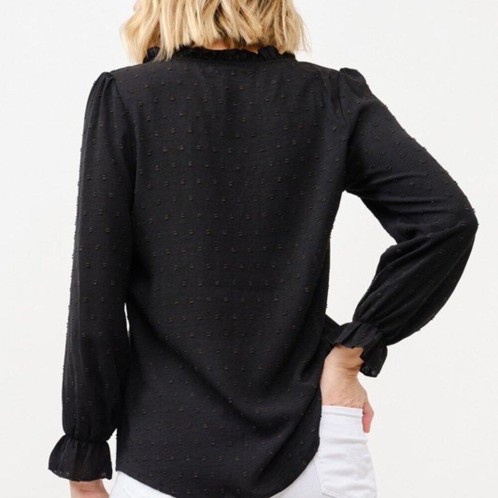 nwt And The Why Polka Dot Ruffle‎ Detailed Blouse Top - Picture 7 of 11